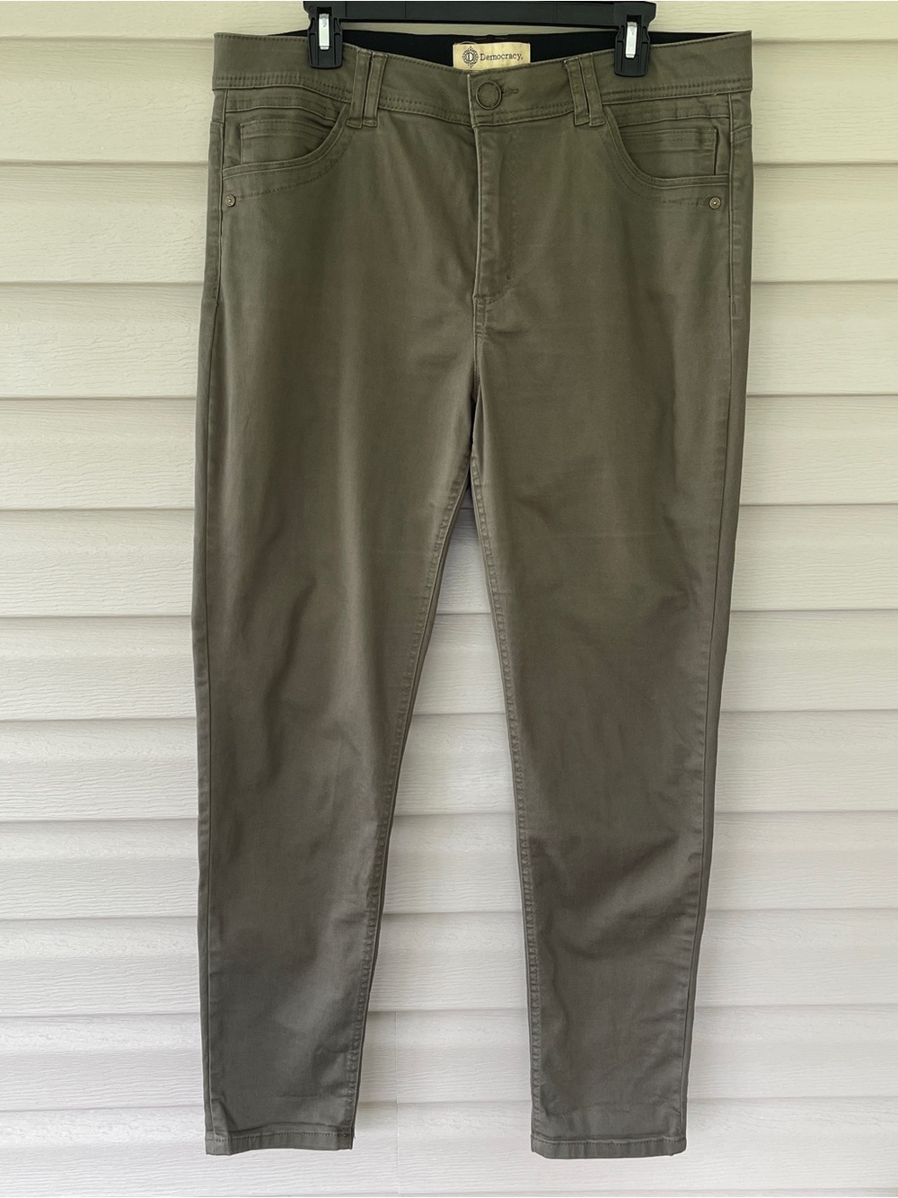 Democracy Olive Green Straight Skinny Fit "Ab" Technology Jeans Size 16